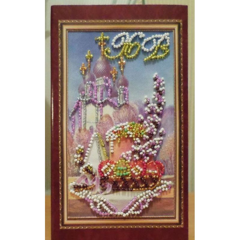 Postcard Bead embroidery kit Easter – 8