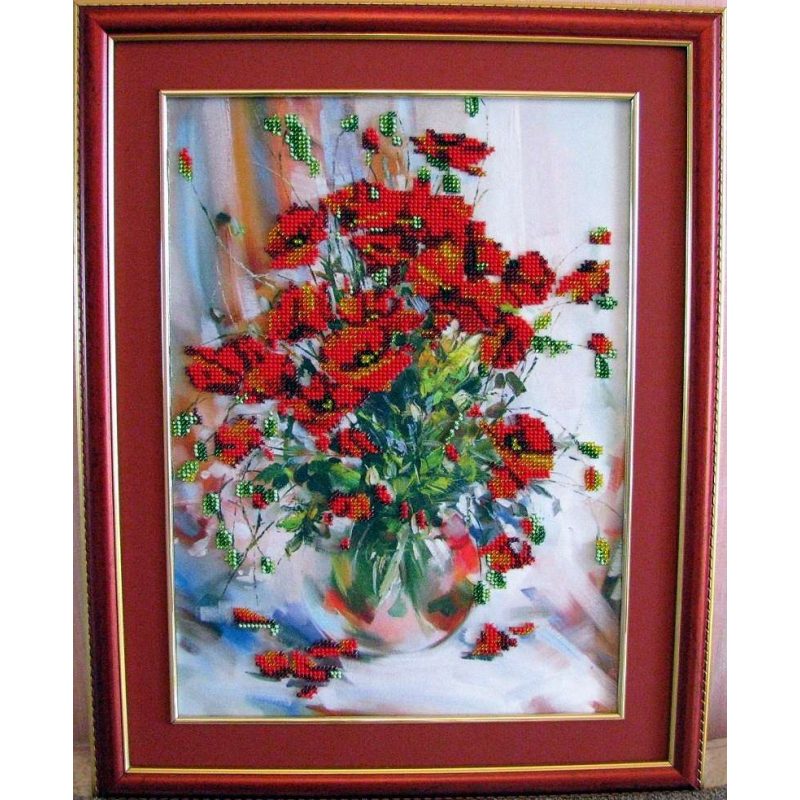 Main Bead Embroidery Kit Poppies