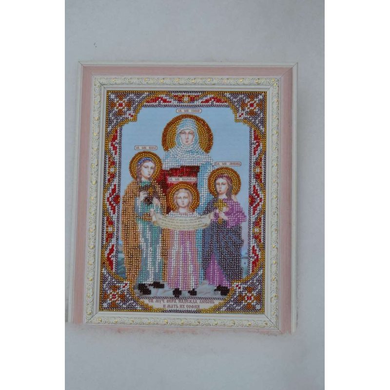 Icon's charts on artistic canvas Icons "St.Vera, Nadegda, Lubov and their Mother Sophia"