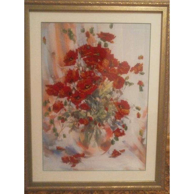 Main Bead Embroidery Kit Poppies