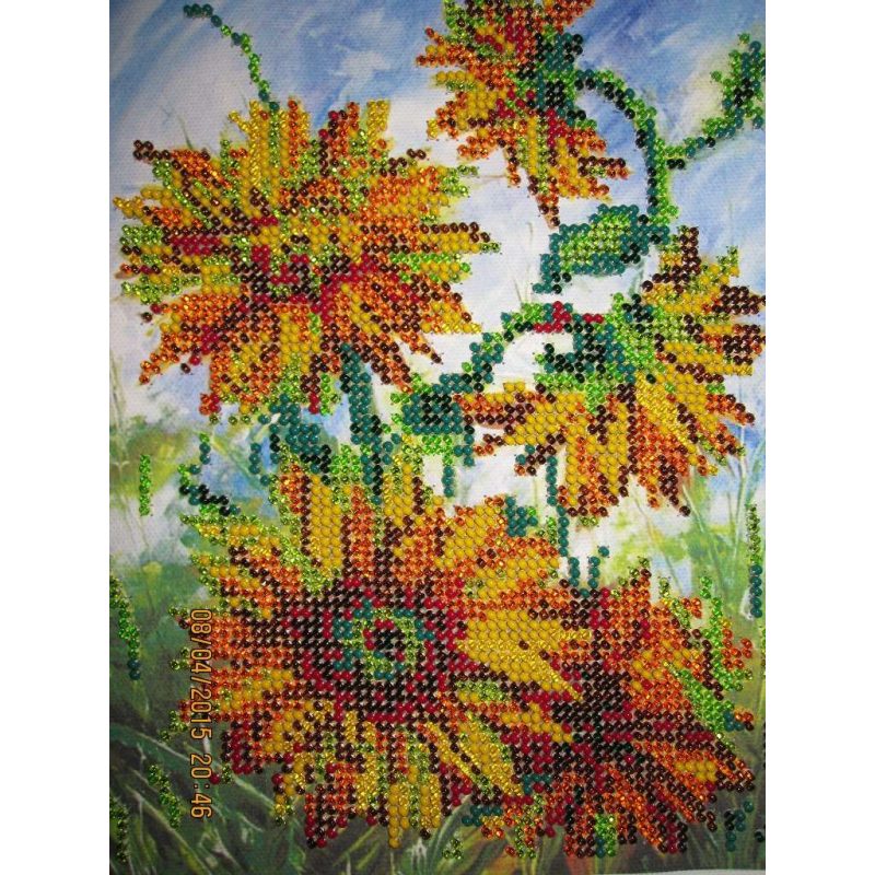 Charts on artistic canvas Sunny Flowers