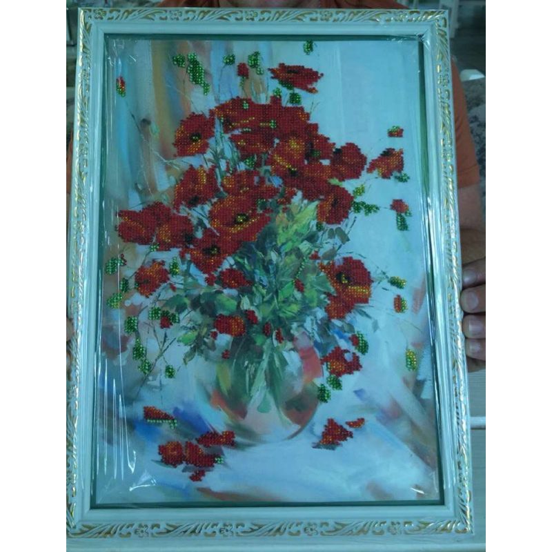 Main Bead Embroidery Kit Poppies