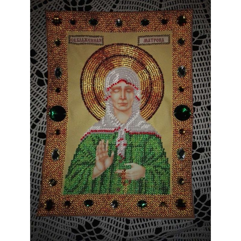 Icon's charts on artistic canvas Icons "St. Matrona of Moscow"