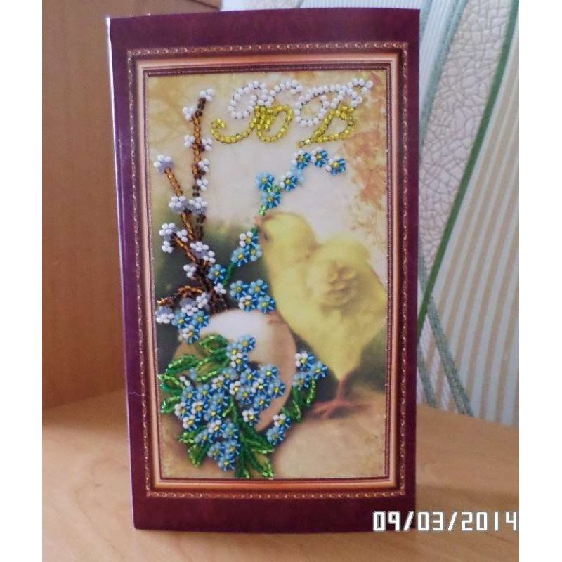 Postcard Bead embroidery kit Easter – 1