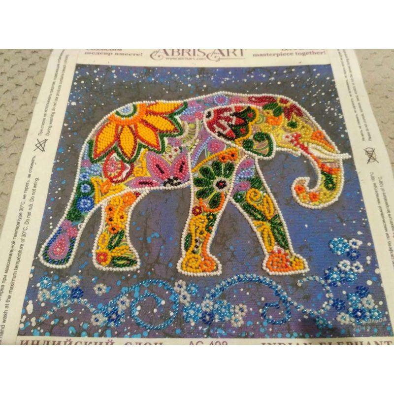 Charts on artistic canvas Indian elephant