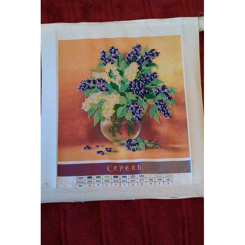 Charts on artistic canvas Lilac