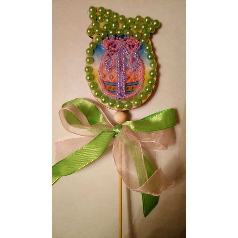 Mini Magnets Bead embroidery kit Easter egg – 1