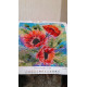 Charts on artistic canvas Watercolor poppies