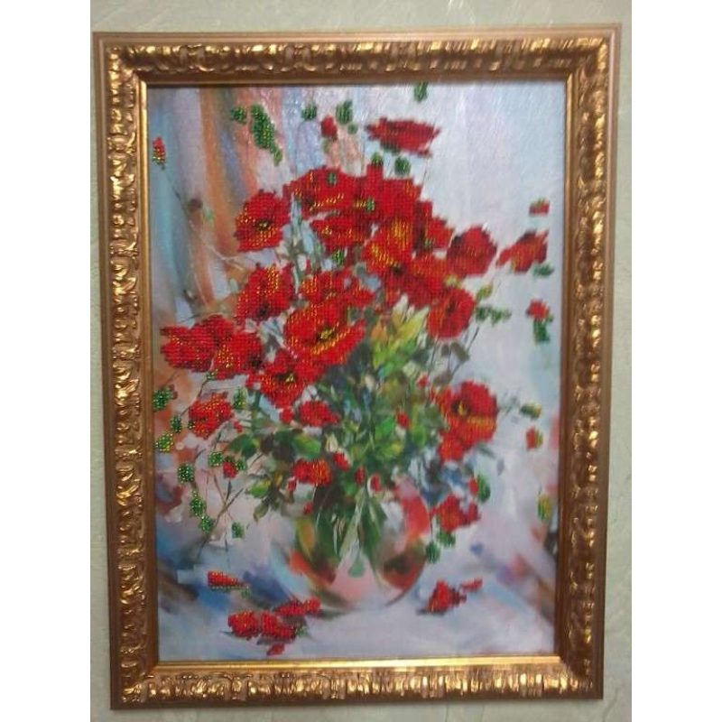 Main Bead Embroidery Kit Poppies