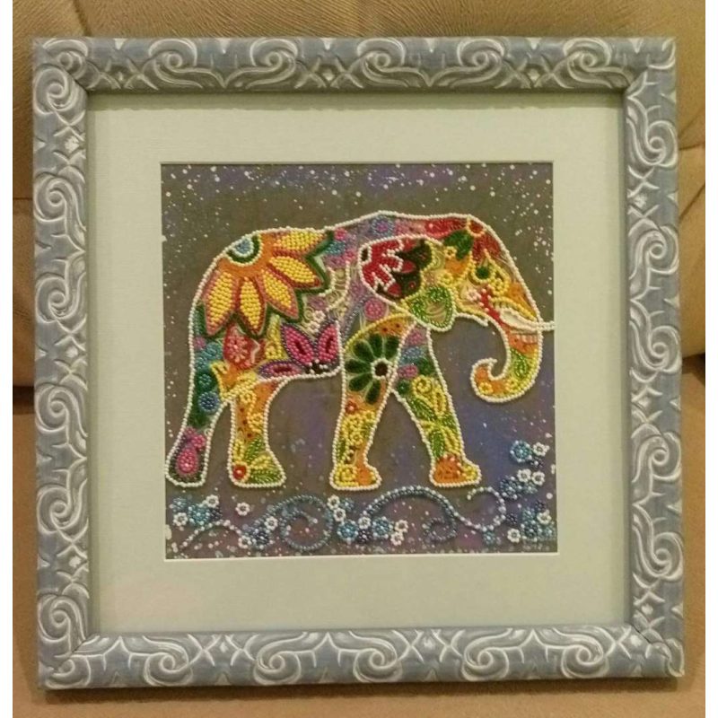 Charts on artistic canvas Indian elephant