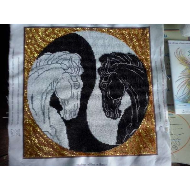 Main Bead Embroidery Kit Yin and Yang