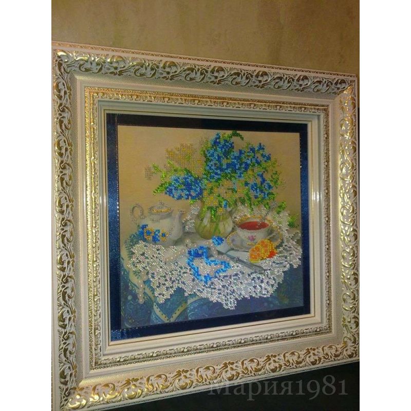 Main Bead Embroidery Kit Forget-me-nots
