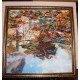 Charts on artistic canvas Puddle's reflections