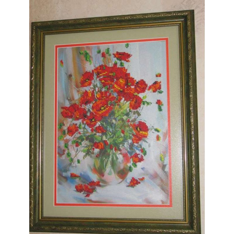 Main Bead Embroidery Kit Poppies
