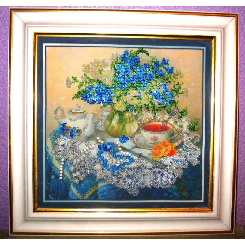 Main Bead Embroidery Kit Forget-me-nots