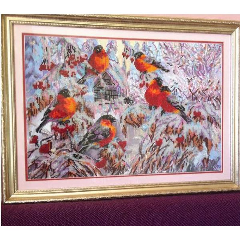Main Bead Embroidery Kit Bullfinches