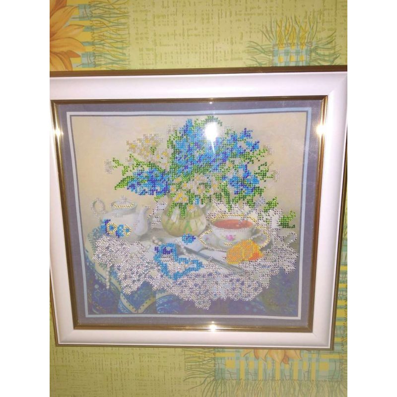 Main Bead Embroidery Kit Forget-me-nots