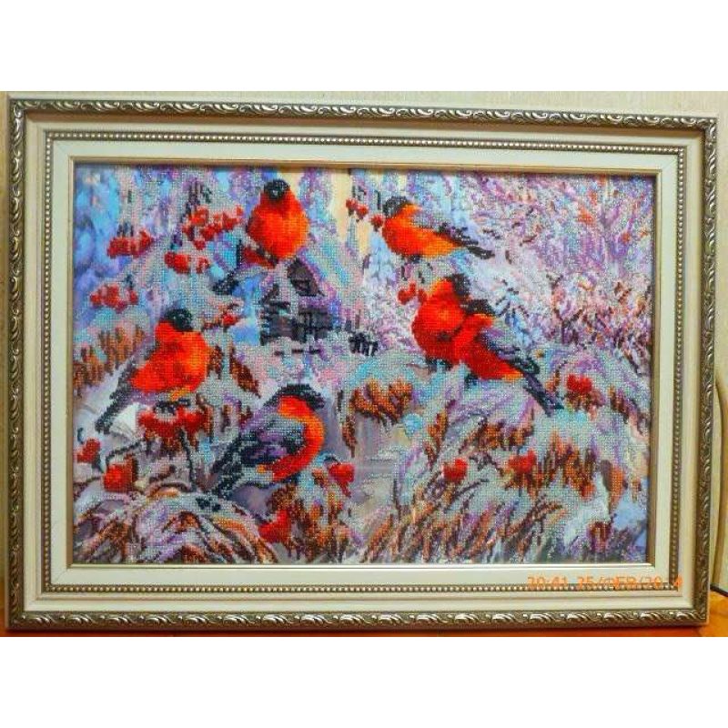 Main Bead Embroidery Kit Bullfinches