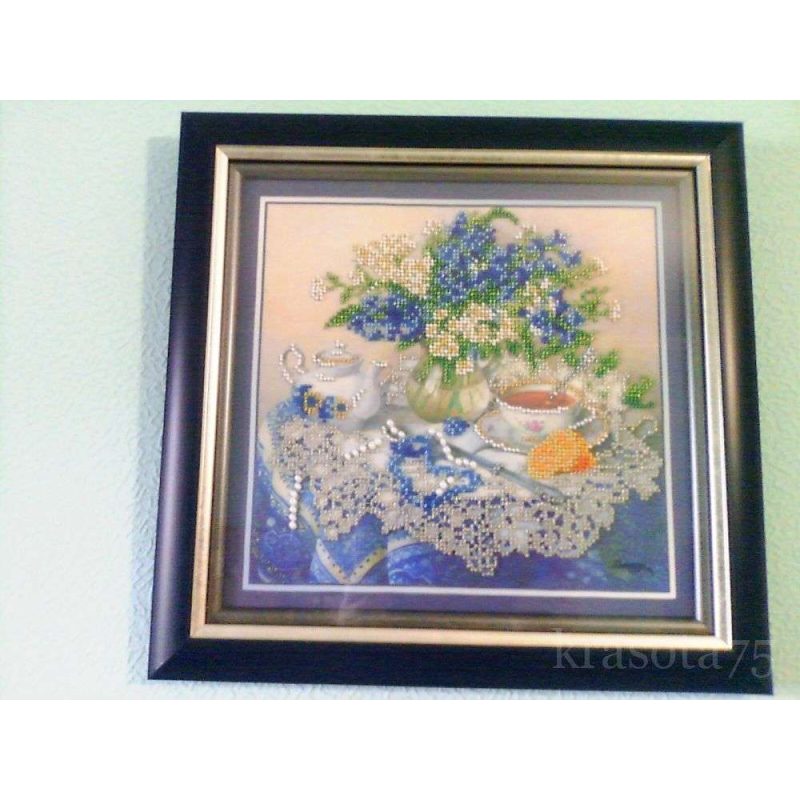 Main Bead Embroidery Kit Forget-me-nots