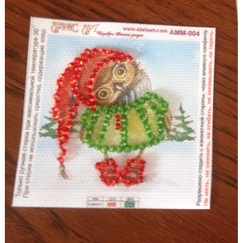 Mini Magnets Bead embroidery kit Owl – 2