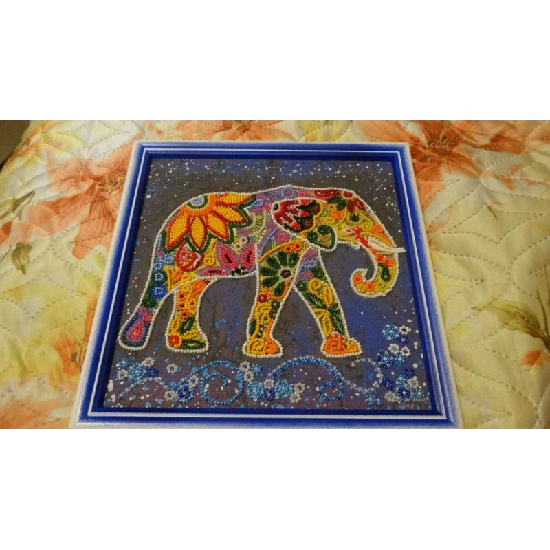 Charts on artistic canvas Indian elephant