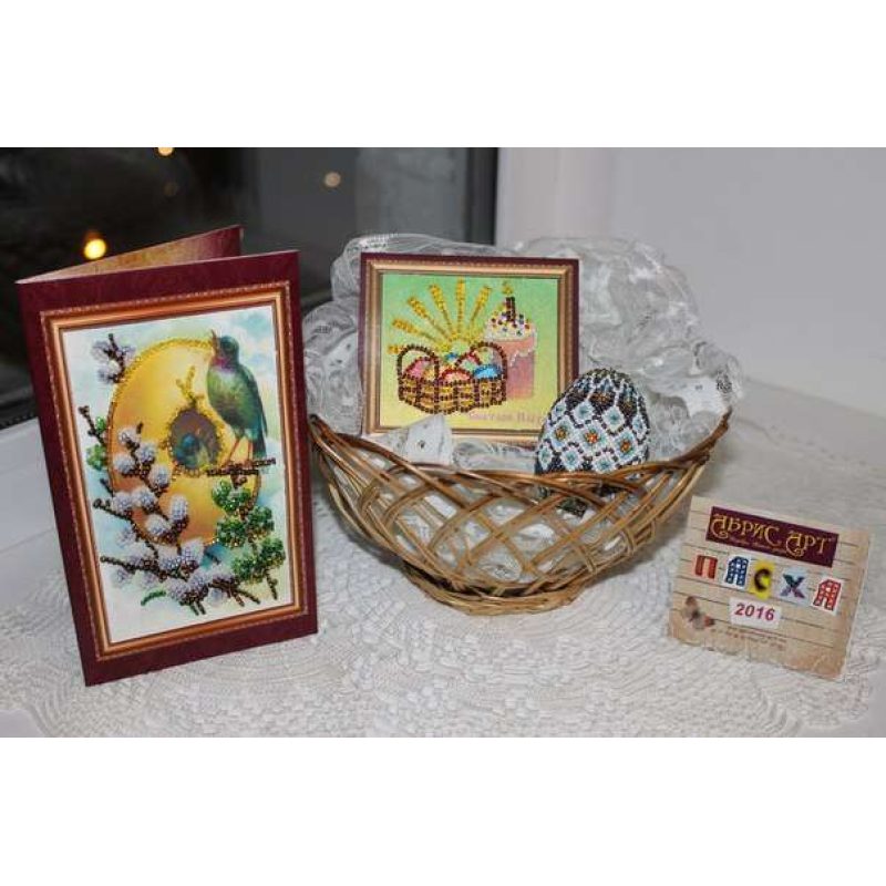 Postcard Bead embroidery kit Easter – 7