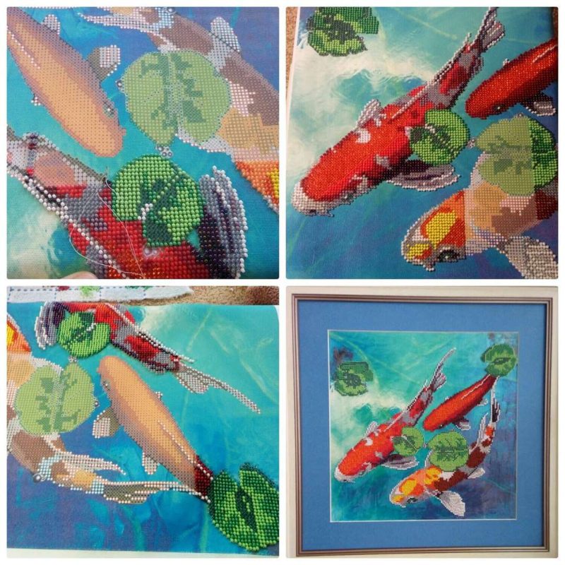 Charts on artistic canvas Lucky fishes