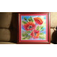 Charts on artistic canvas Watercolor poppies