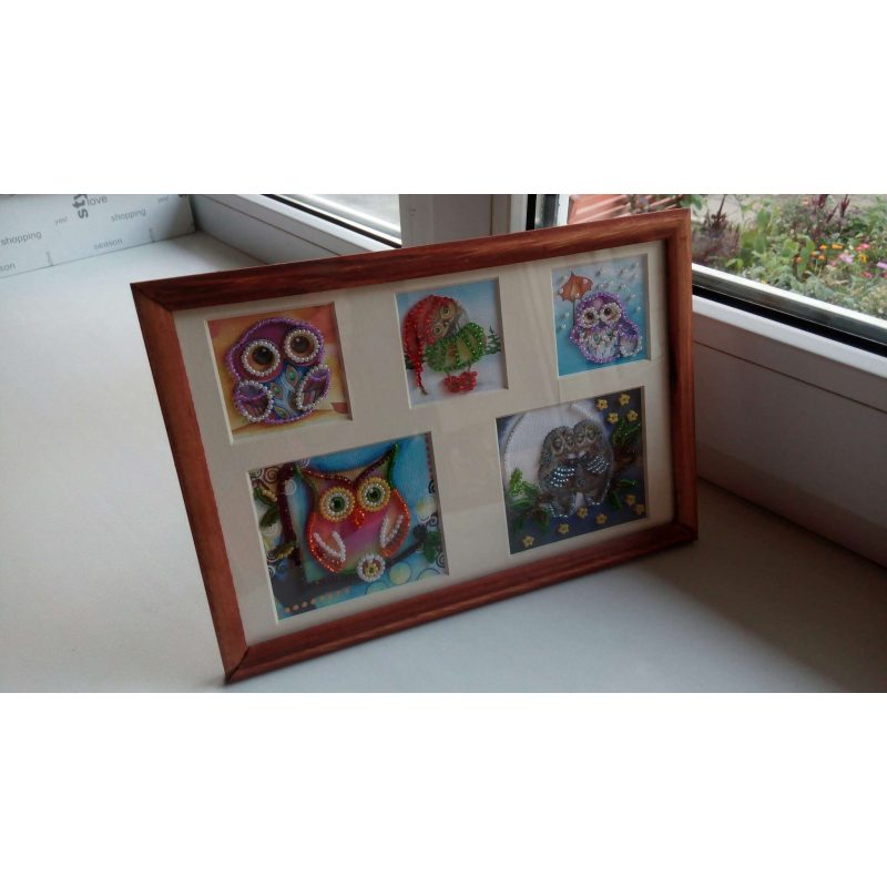Mini Magnets Bead embroidery kit Owl – 3