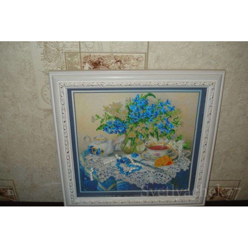 Main Bead Embroidery Kit Forget-me-nots