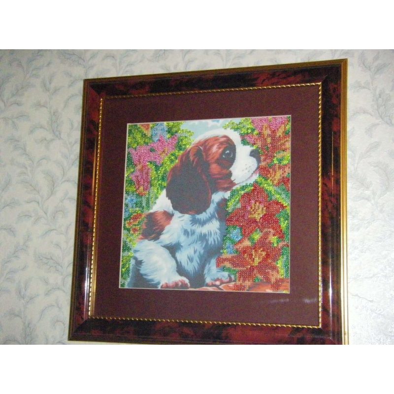 Charts on artistic canvas Puppy