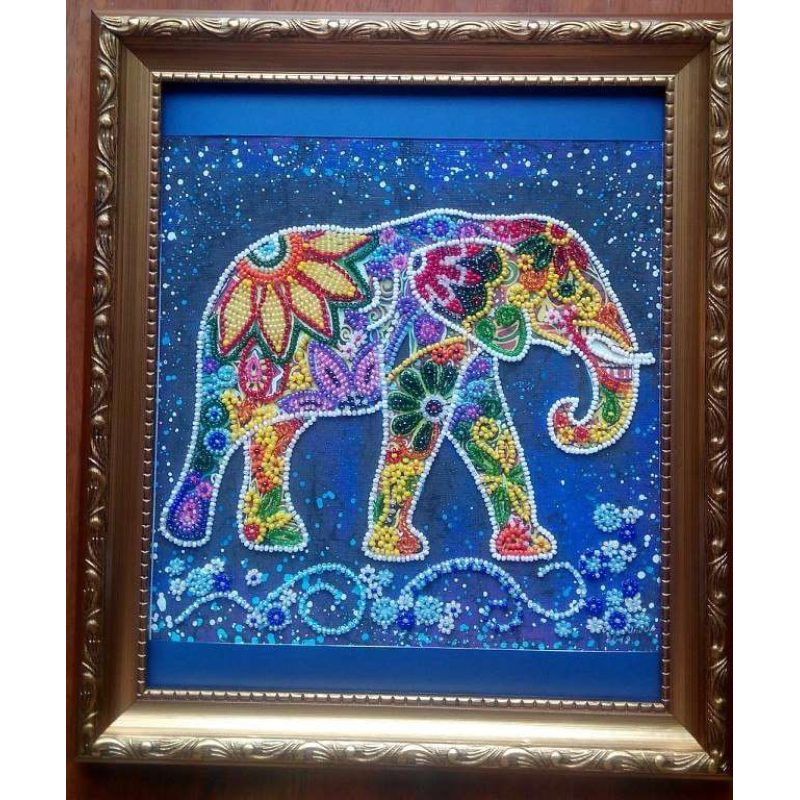 Charts on artistic canvas Indian elephant