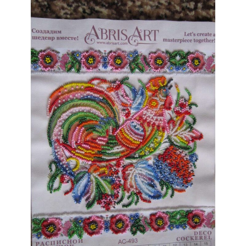 Charts on artistic canvas Deco cockerel