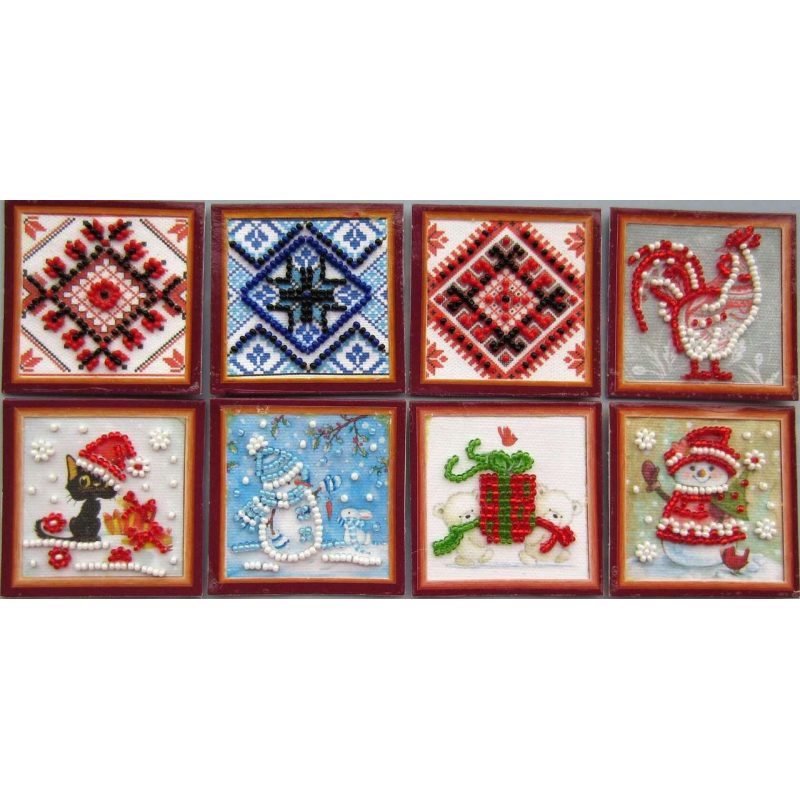 Mini Magnets Bead embroidery kit Master of the yard