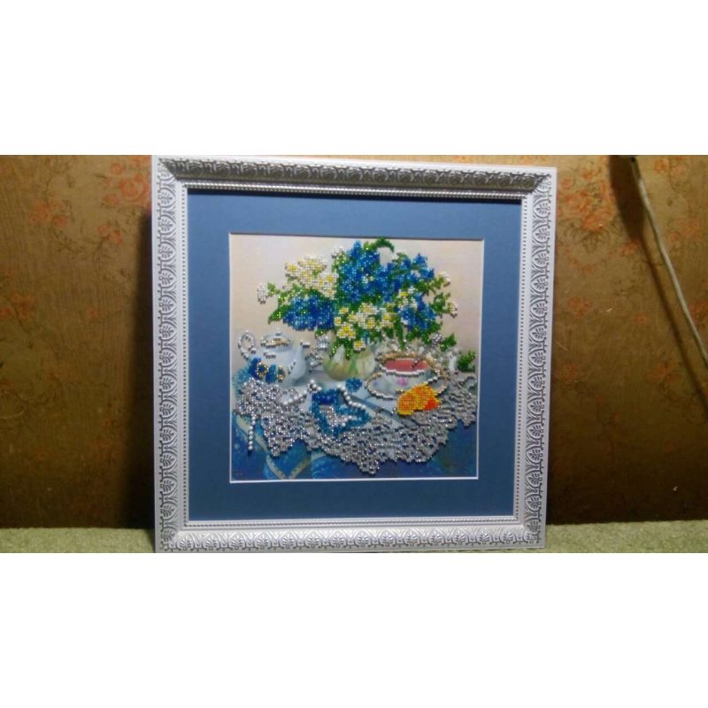 Main Bead Embroidery Kit Forget-me-nots
