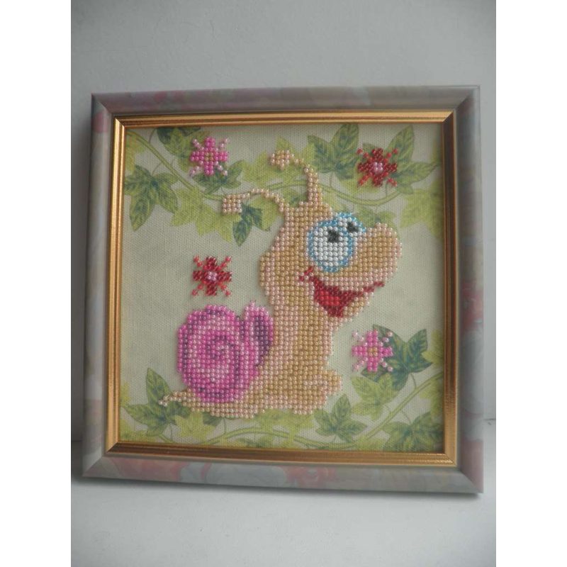 Mini Bead embroidery kit Snail
