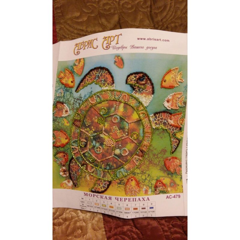 Charts on artistic canvas Sea turtle