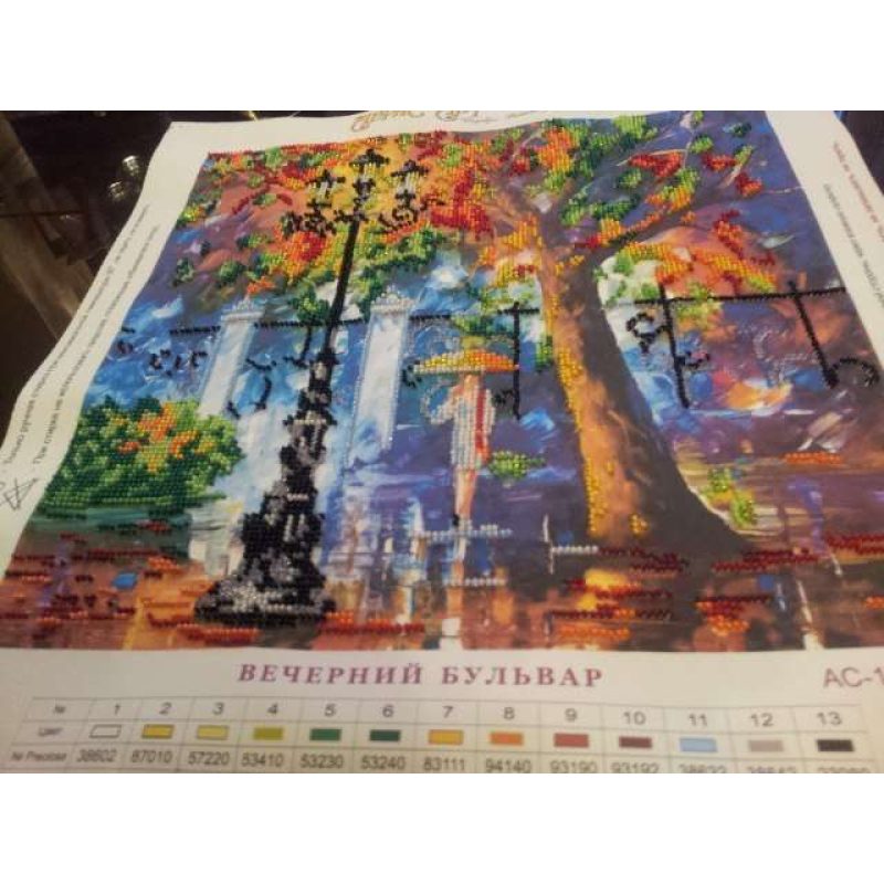 Charts on artistic canvas Evening Promenade