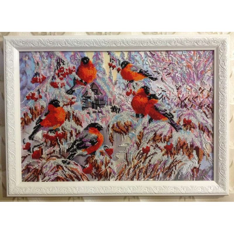 Main Bead Embroidery Kit Bullfinches
