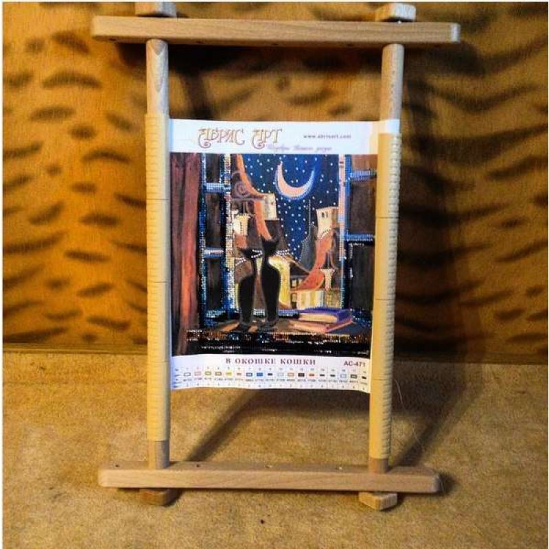 Charts on artistic canvas Cats at window