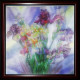 Charts on artistic canvas Aquarelle Irises