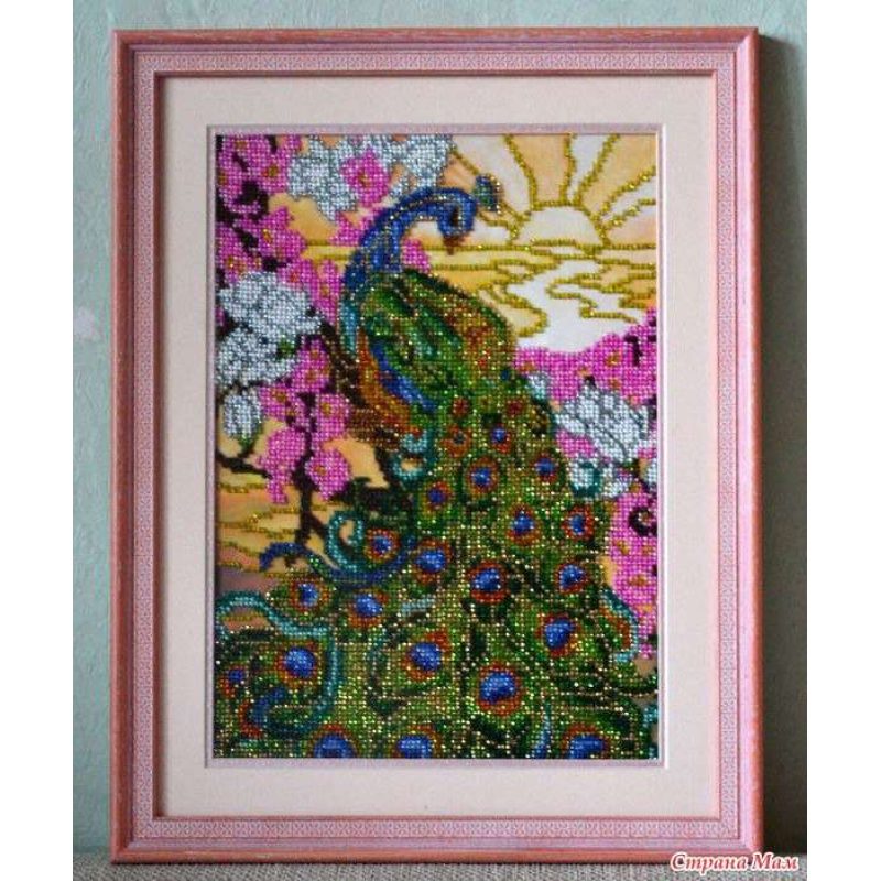 Main Bead Embroidery Kit Peacock