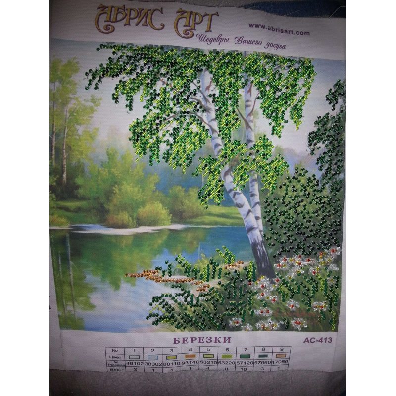 Charts on artistic canvas Birches