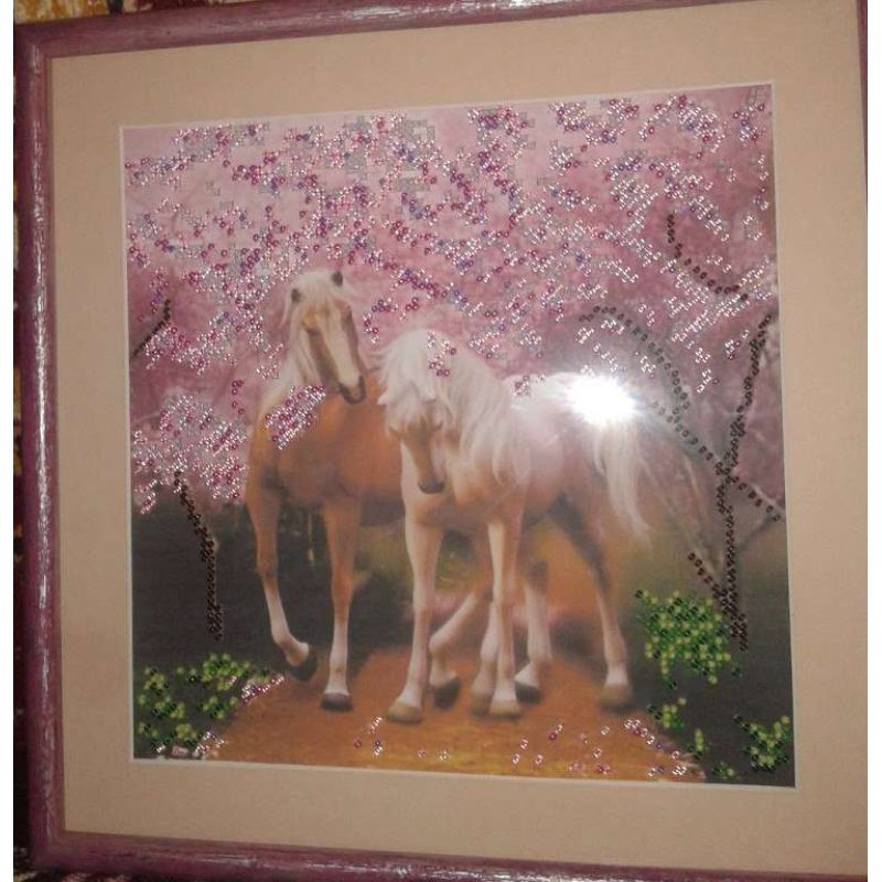 Charts on artistic canvas Horses In Love