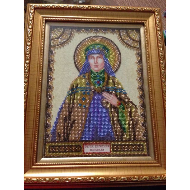 Icon's charts on artistic canvas St. Angelina