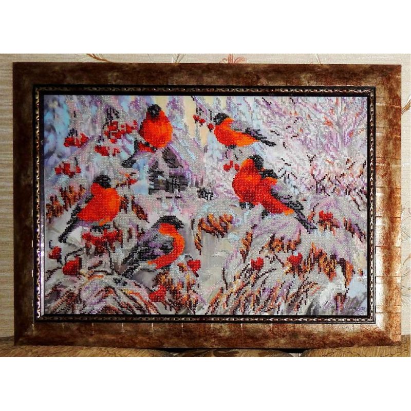 Main Bead Embroidery Kit Bullfinches