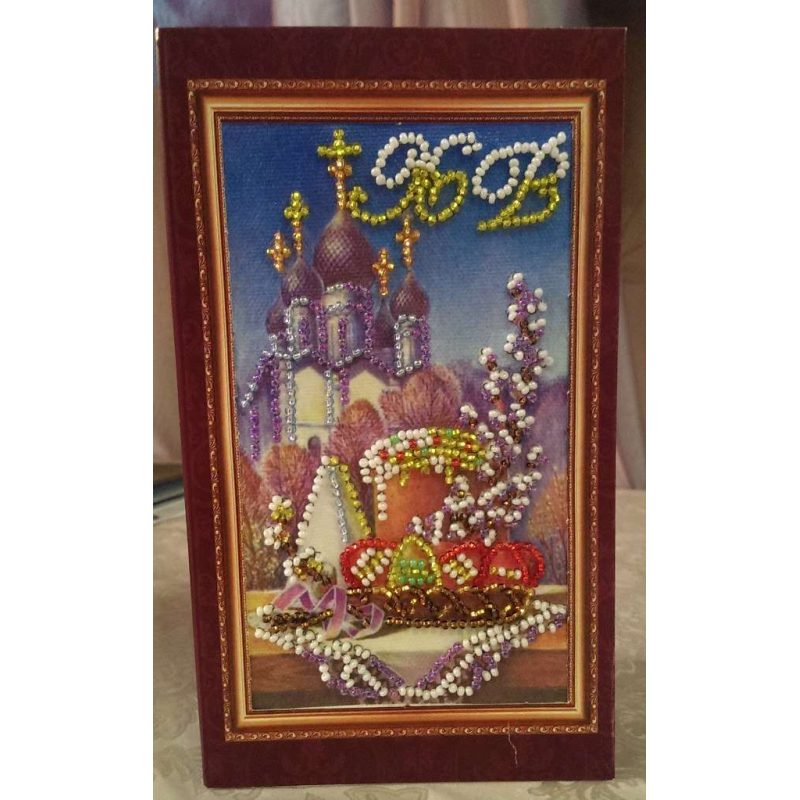 Postcard Bead embroidery kit Easter – 8
