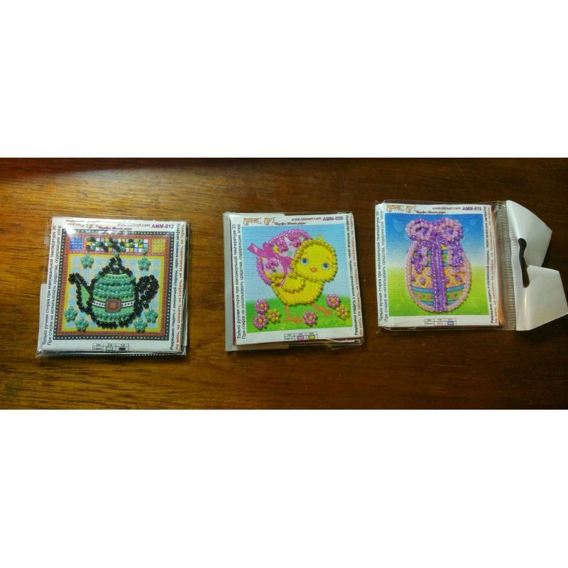 Mini Magnets Bead embroidery kit Chicken – 2