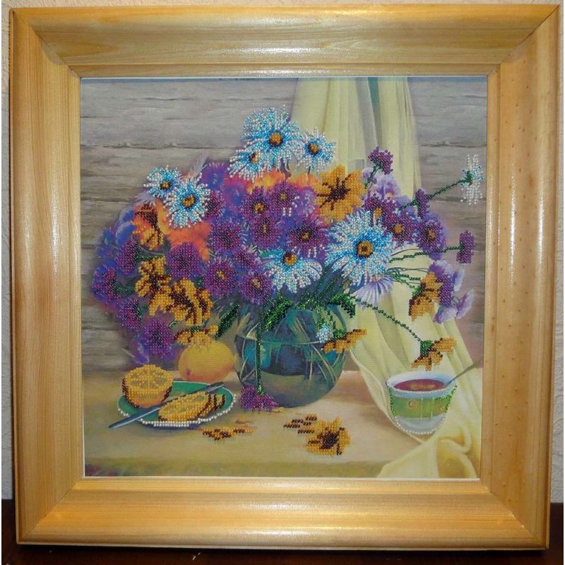 Charts on artistic canvas Tea with lemon