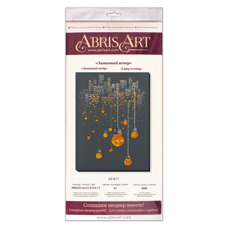 Main Bead Embroidery Kit Lamp evening